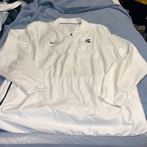 Mens Nike 1/4 zip light weight Michigan State jacket